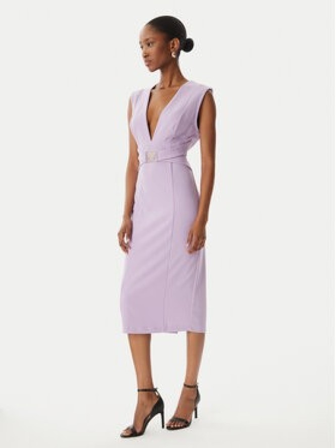Rinascimento Sukienka koktajlowa CFC0123769003 Fioletowy Regular Fit