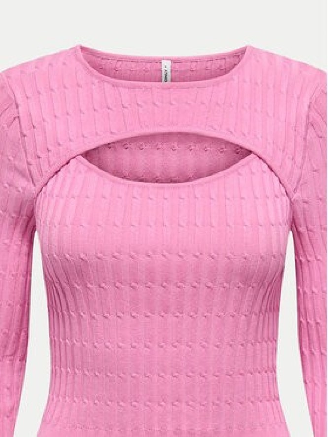 ONLY Sweter Meddi 15339582 Różowy Cropped Fit