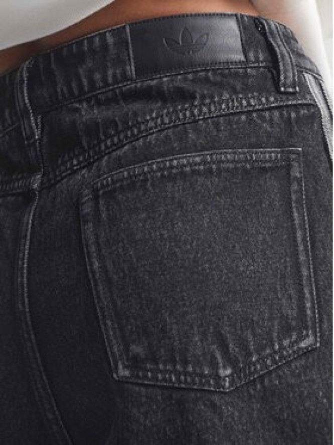 adidas Szorty jeansowe Firebird Jorts KD2916 Czarny Oversize
