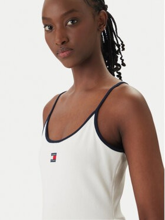 Tommy Jeans Sukienka codzienna DW0DW22335 Biały Slim Fit