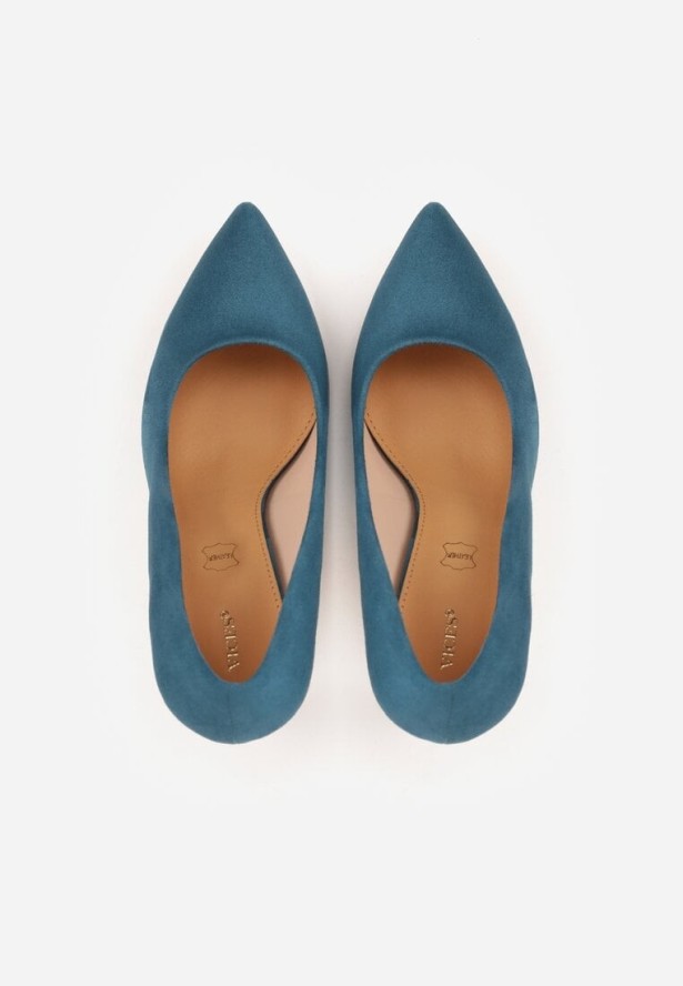 Ciemnozielone Klasyczne Szpilki Vices ze Skórzaną Wkładką Bellinna