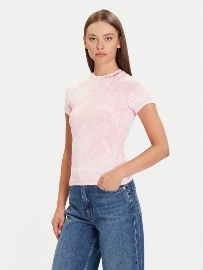 Tommy Jeans T-Shirt DW0DW21531 Różowy Slim Fit