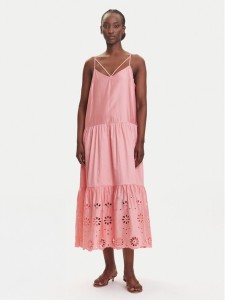 Fracomina Sukienka letnia FJ25SD3001W400E5 Koralowy Relaxed Fit