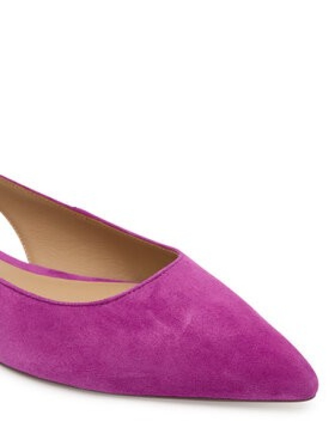 LAUREN RALPH LAUREN Baleriny Severn Calfskin 802967746007 Fioletowy