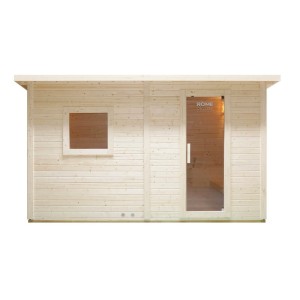 Sauna zewnętrzna z przedpokojem TALO XL - 400 x 217 cm dla 5 osób