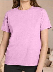 Koszulka z efektem sprania - różowy