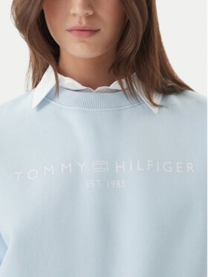 Tommy Hilfiger Bluza WW0WW47831 Niebieski jasny Regular Fit