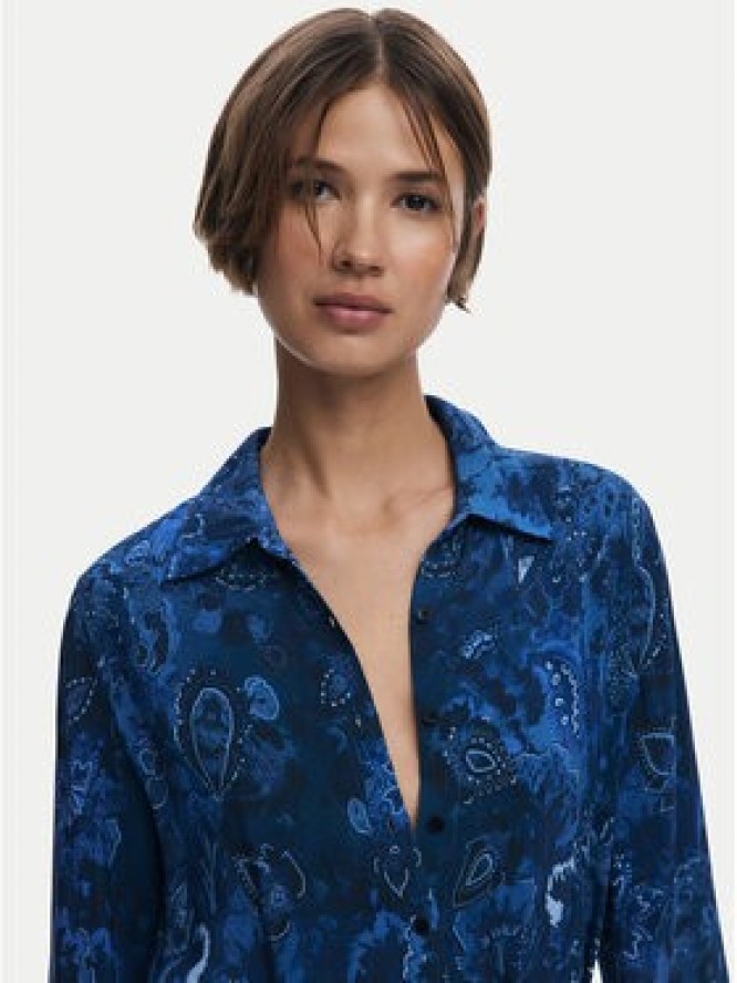 Desigual Sukienka koszulowa Licuado 25WWVW23 Niebieski Regular Fit
