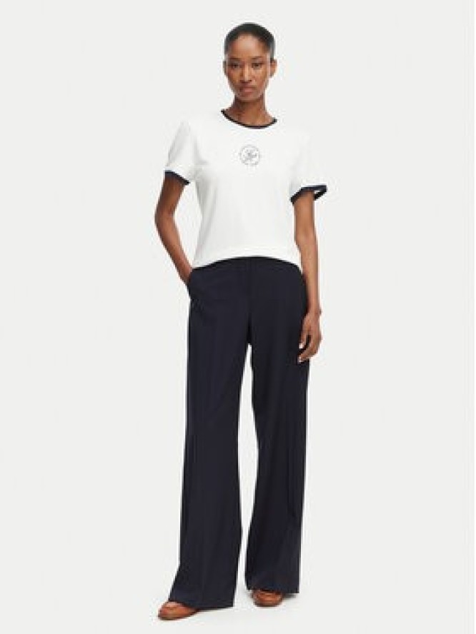 Tommy Hilfiger T-Shirt Th Roundal WW0WW50032 Biały Regular Fit