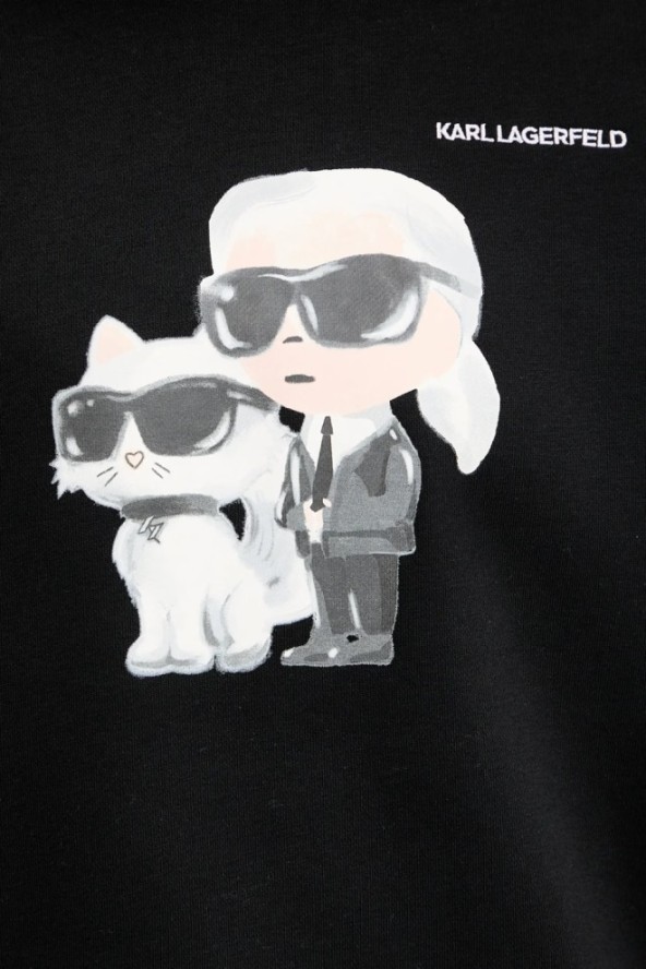 KARL LAGERFELD Czarna damska bluza Ikon Duo, Rozmiar M