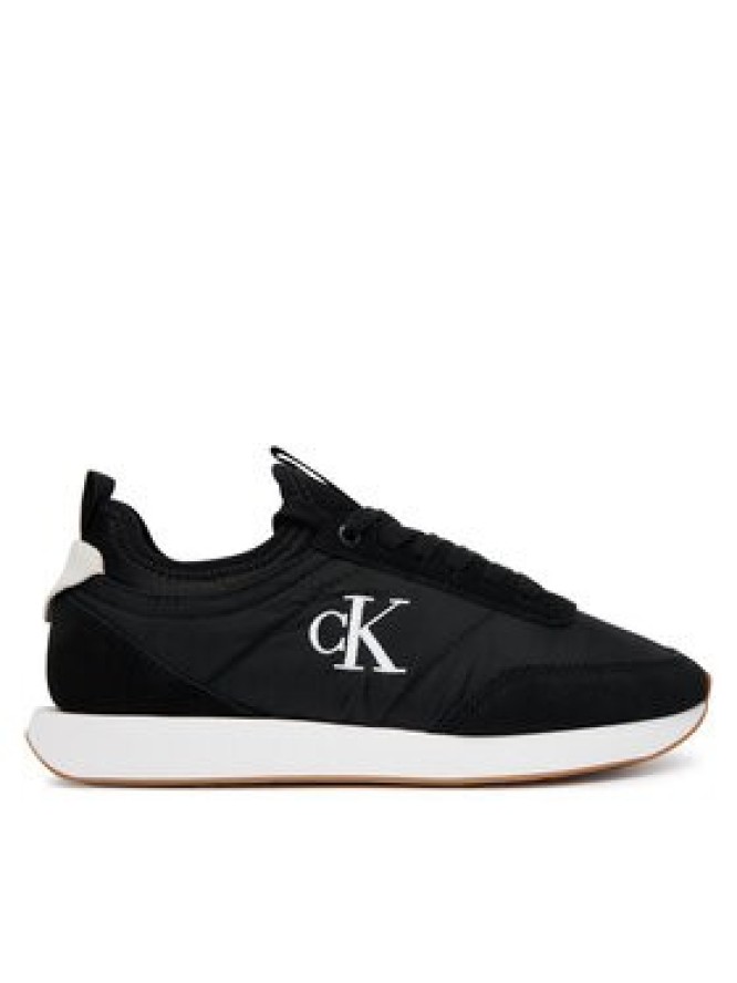 Calvin Klein Sneakersy Retro Runner Lace Up Sock YW0YW02060 Czarny