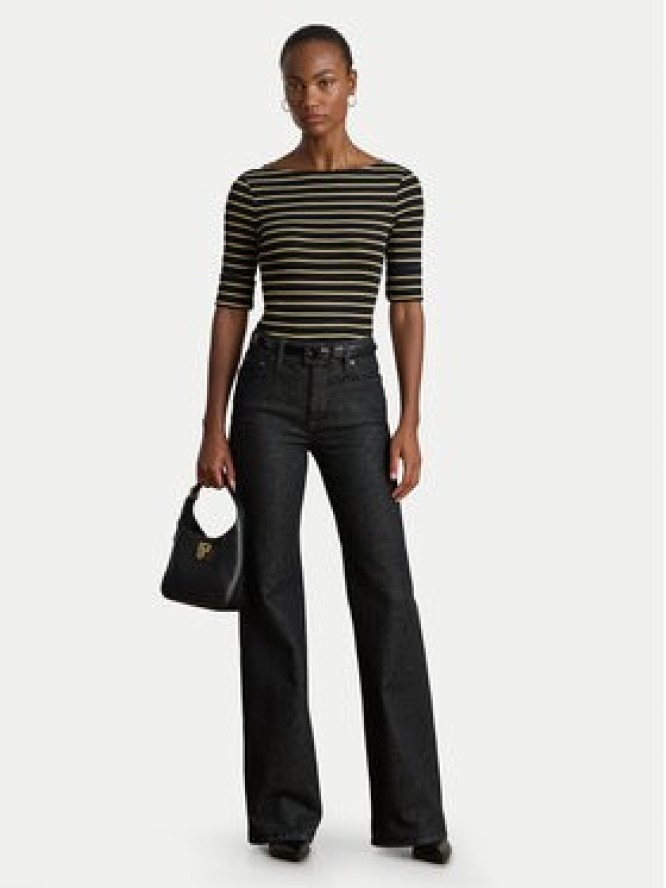 LAUREN RALPH LAUREN Bluzka 200980044002 Czarny Slim Fit