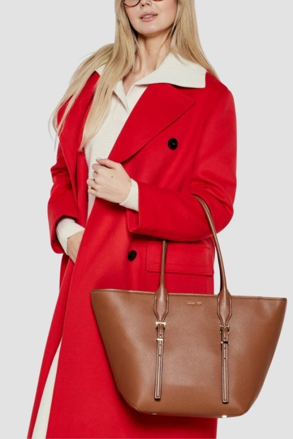 MICHAEL KORS Brązowa shopperka skórzana