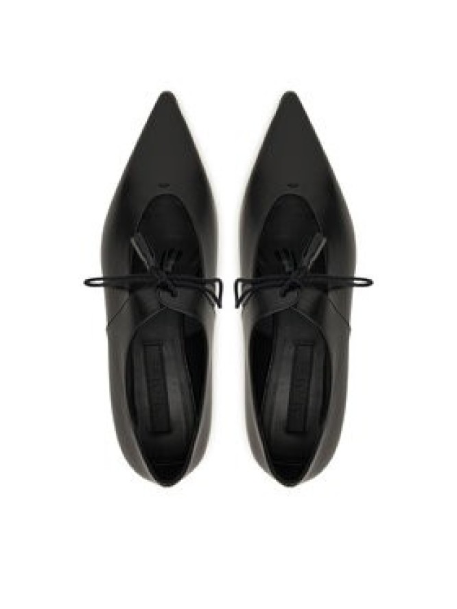Max Mara Półbuty Laceup 2524526111600 Czarny