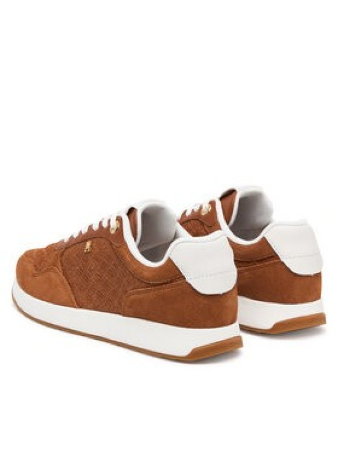 Tommy Hilfiger Sneakersy Th Runner Suede Monogram FW0FW09620 Brązowy