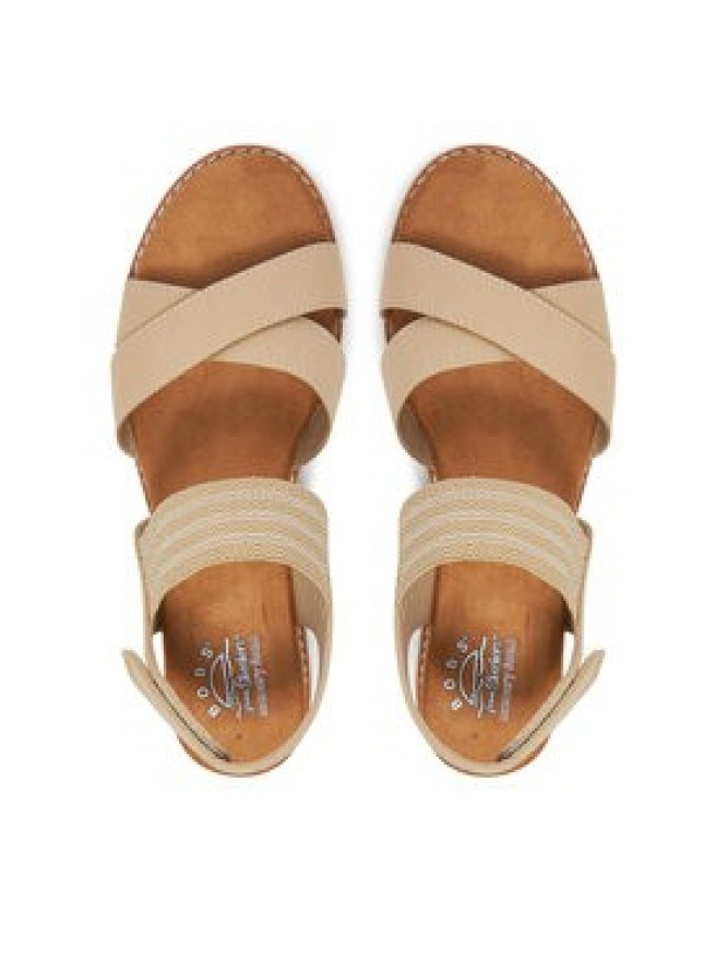 Skechers Sandały BOBS Desert Kiss-Shore Enough 114130/NAT Beżowy