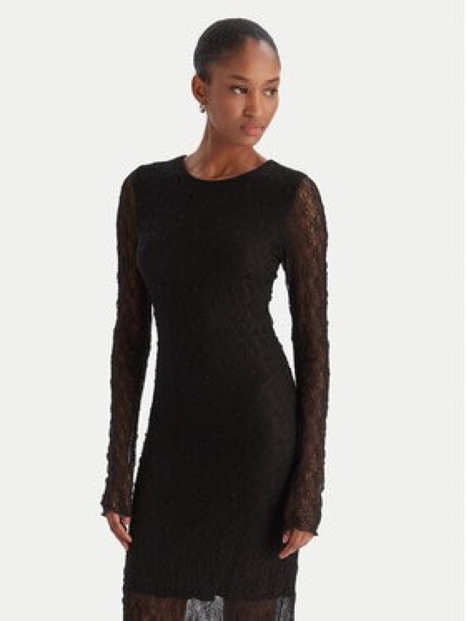 Eleh Sukienka wieczorowa EFW250330 Czarny Slim Fit