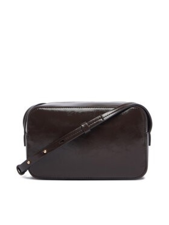 Calvin Klein Torebka Foil Logo Glossy Camera Bag LV04F3539G Brązowy