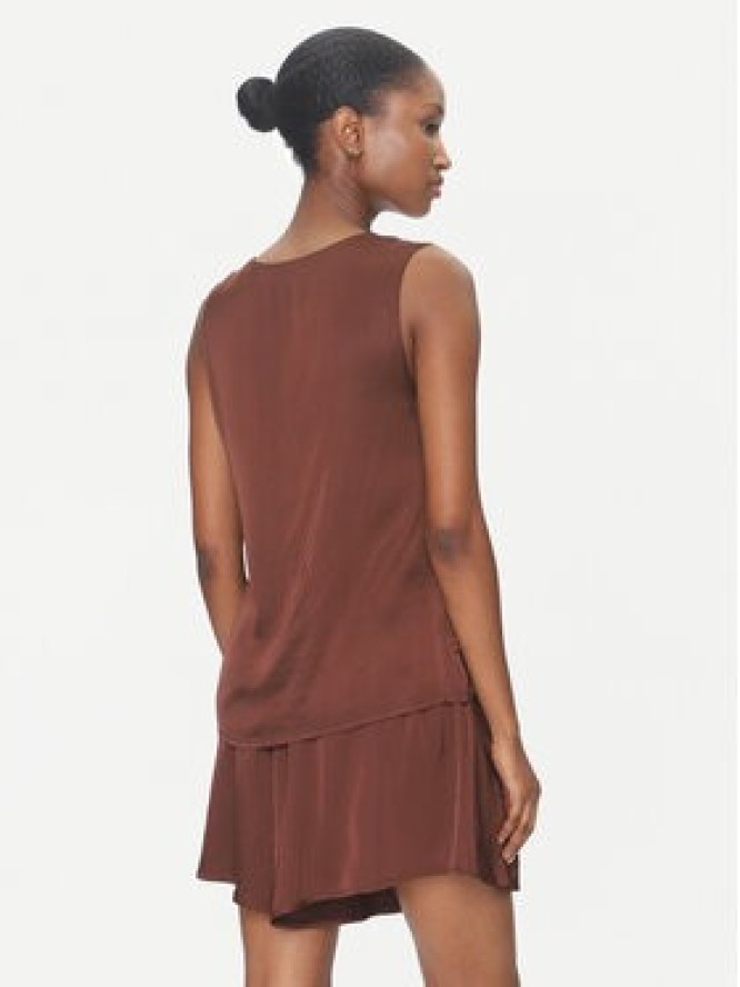 ViCOLO Bluzka TD0765 Brązowy Regular Fit