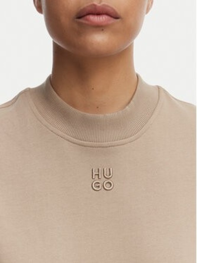 HUGO Bluza Daxandria 50527463 Beżowy Regular Fit