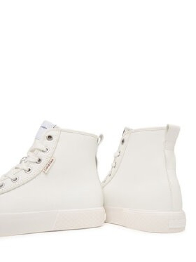 Calvin Klein Trampki Vulc Lace Up Hightop Lth HW0HW03076 Biały