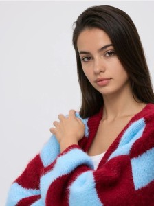 Kardigan w paski - wielobarwny