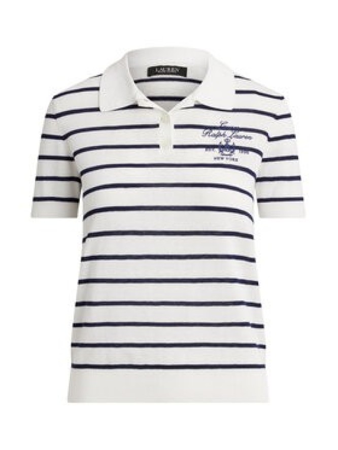 LAUREN RALPH LAUREN Polo 200P03506001 Biały Slim Fit