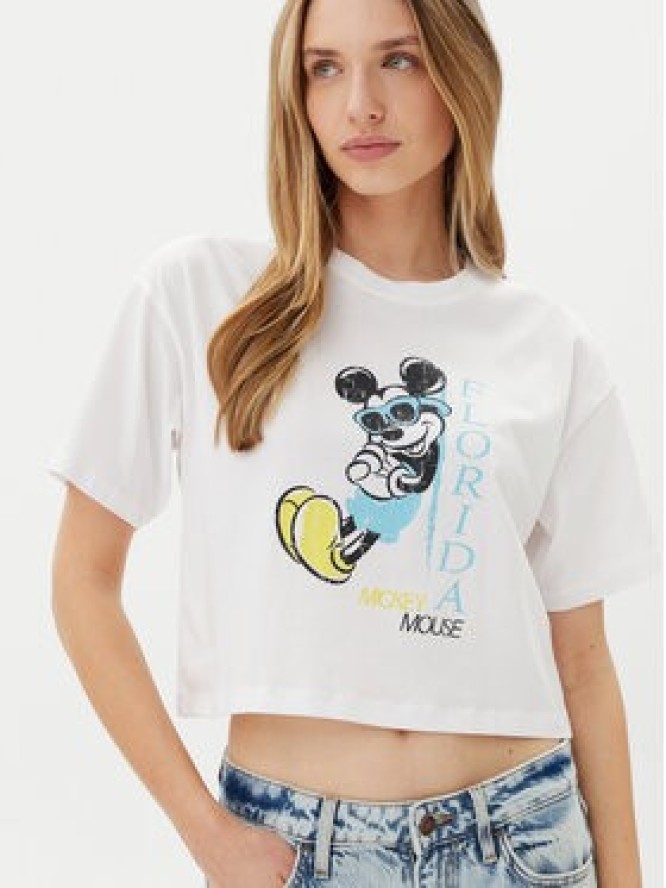ONLY T-Shirt Mickey Minnie 15348126 Biały Regular Fit