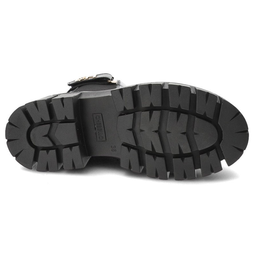 Czarne Botki Chebello Stylowe Obuwie Damskie