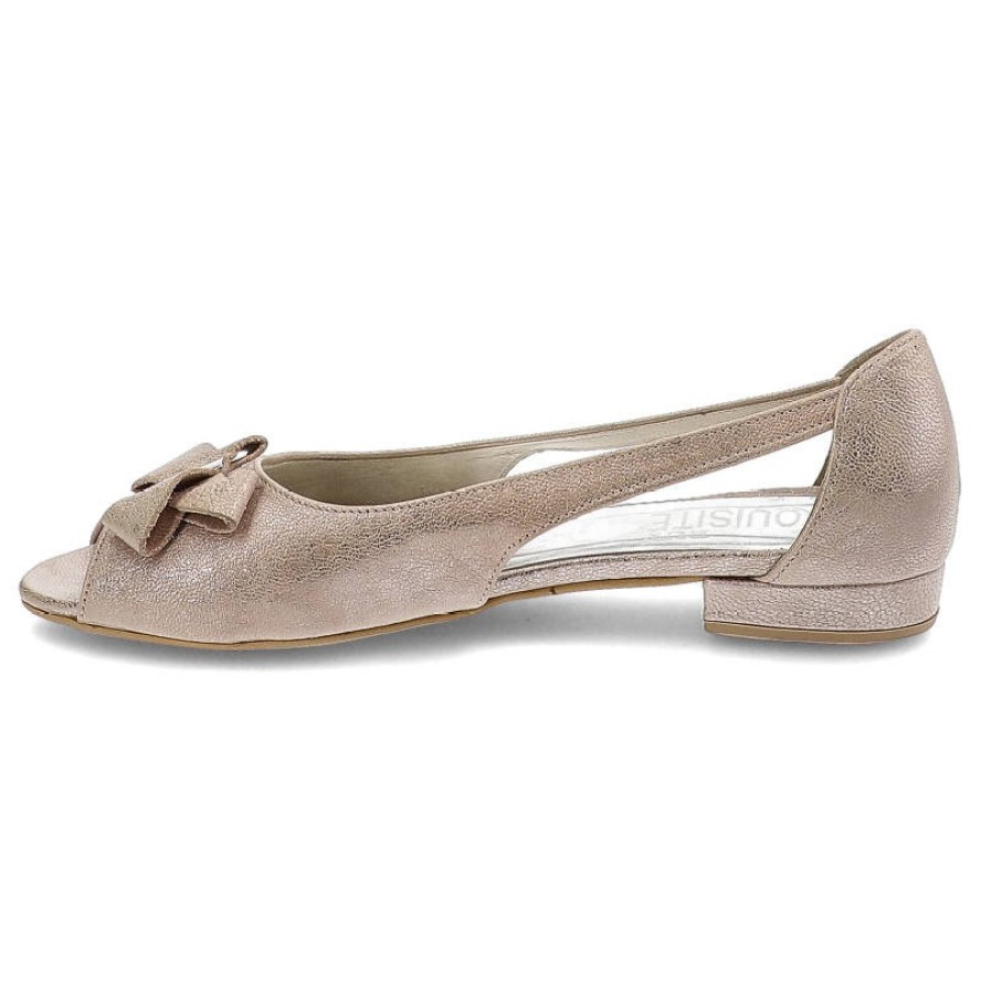 Baleriny damskie Exquisite, eleganckie ze skóry naturalnej, różowe, 927