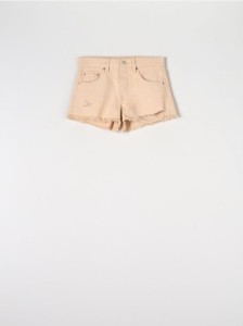 Szorty jeansowe - kremowy