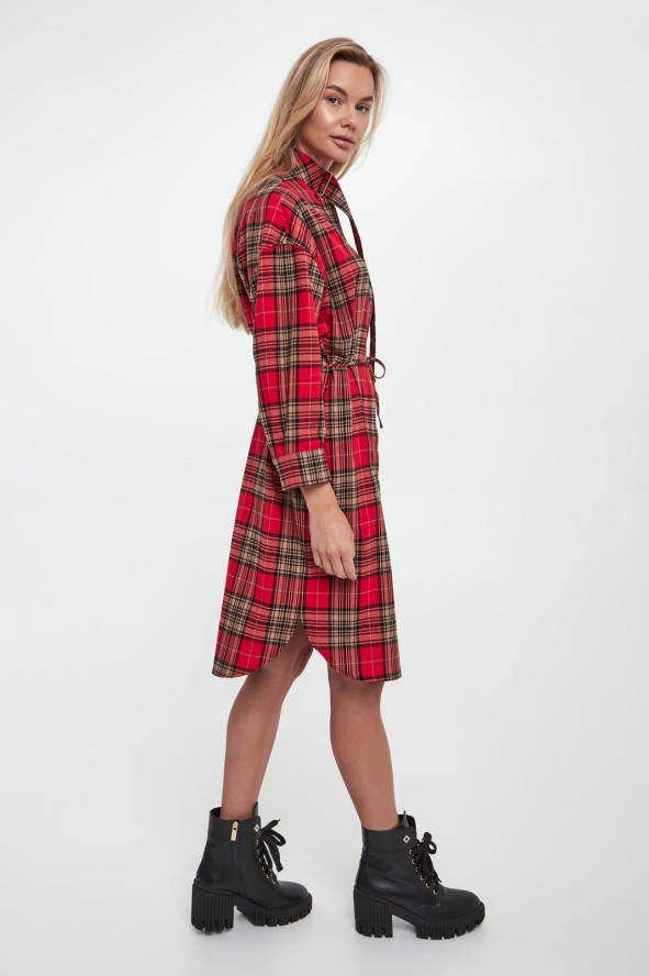 Sukienka koszulowa w kratkę Danny JOOP! JEANS