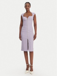 Elisabetta Franchi Sukienka koktajlowa AB-900-61E2-V430 Fioletowy Regular Fit