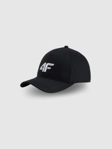 4F Czapka z daszkiem strapback damska - czarna L/XL