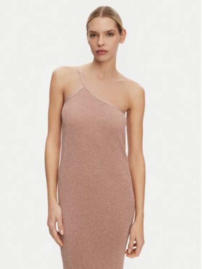 Kontatto Sukienka dzianinowa 3M0563C Beżowy Regular Fit