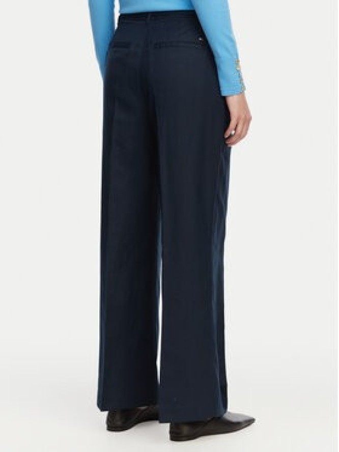 Tommy Hilfiger Spodnie materiałowe WW0WW48884 Granatowy Wide Leg