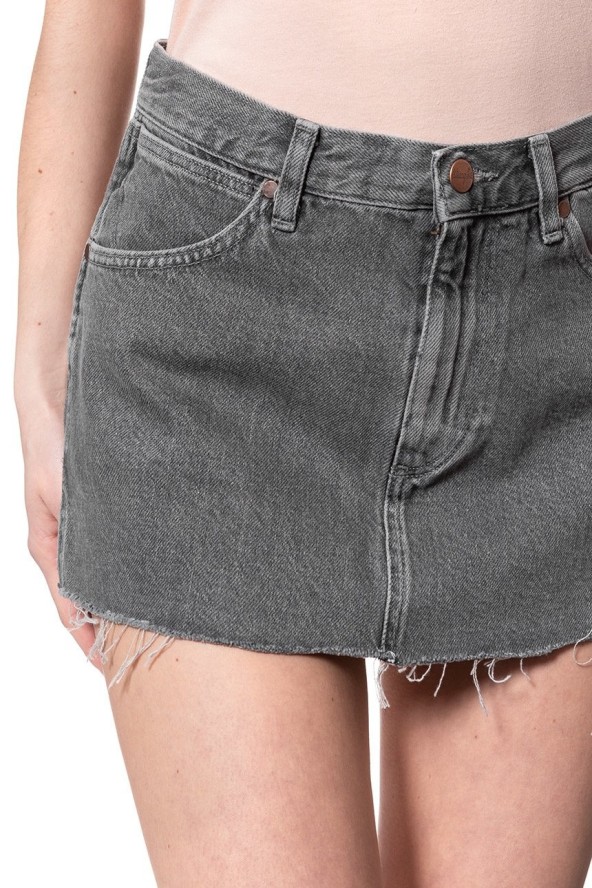 SPÓDNICA JEANSOWA WRANGLER RETRO SKIRT GREY MULES W241RJ24R 112127920