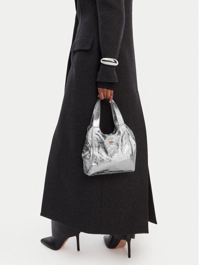 PINKO Torebka Tote Mini Bag AI 25-26 PLTT 104645 A2OT Srebrny