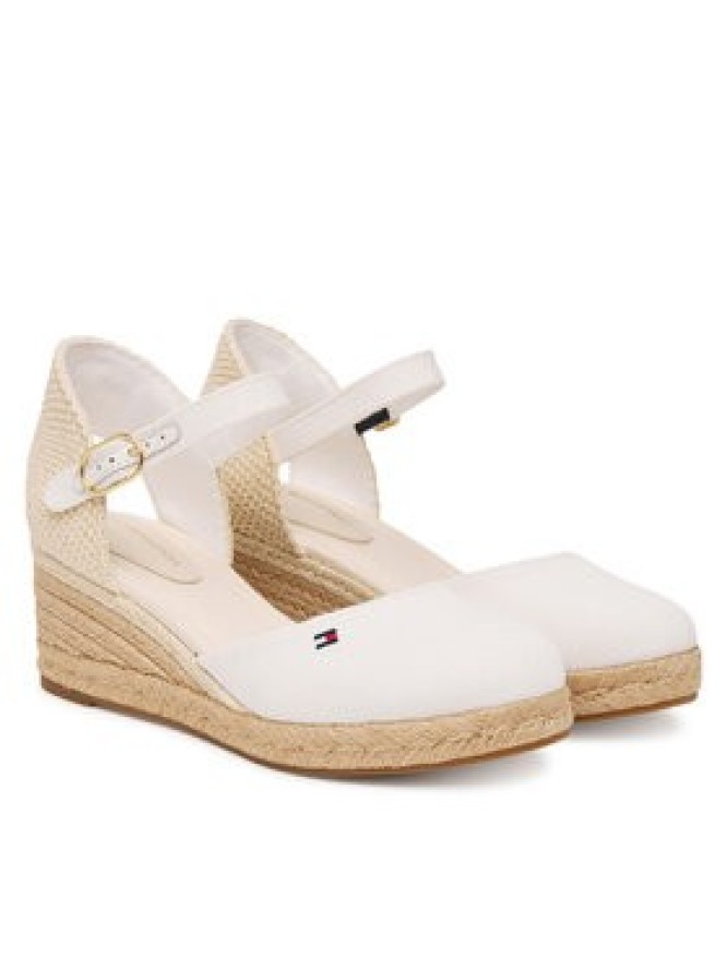 Tommy Hilfiger Espadryle Mid Wedge Espad Closed Toe FW0FW09233 Écru