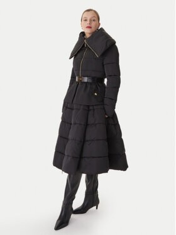 Elisabetta Franchi Kurtka zimowa PI-86Z-56E2-V790 Czarny Regular Fit