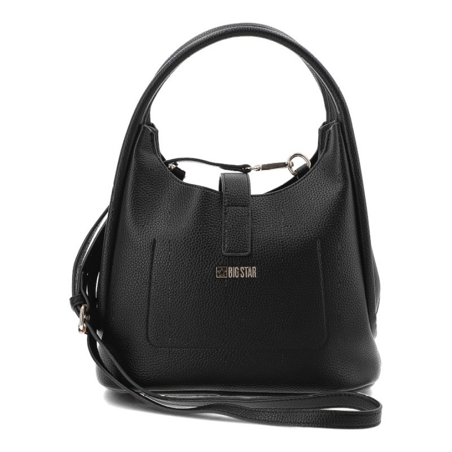 Czarna Torebka Big Star Elegancki Kuferek Damski