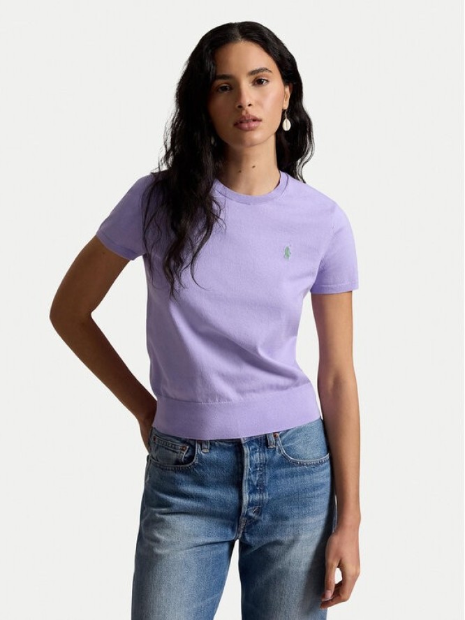 Polo Ralph Lauren T-Shirt 211971872505 Fioletowy jasny Regular Fit