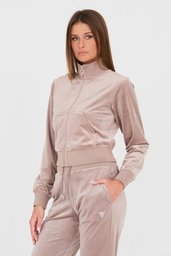 GUESS Beżowa damska bluza dresowa, Rozmiar M