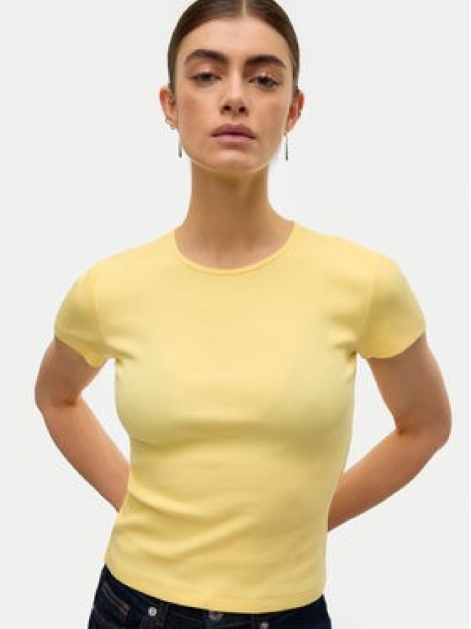 Vero Moda T-Shirt Chloe 10306894 Żółty jasny Tight Fit