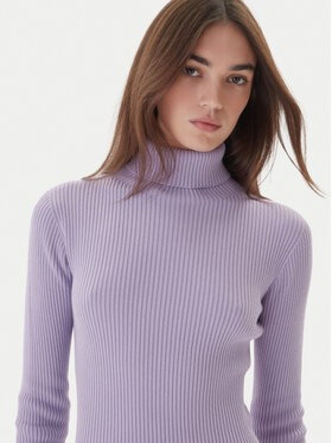 Kontatto Sukienka dzianinowa 3M0827C Fioletowy Slim Fit