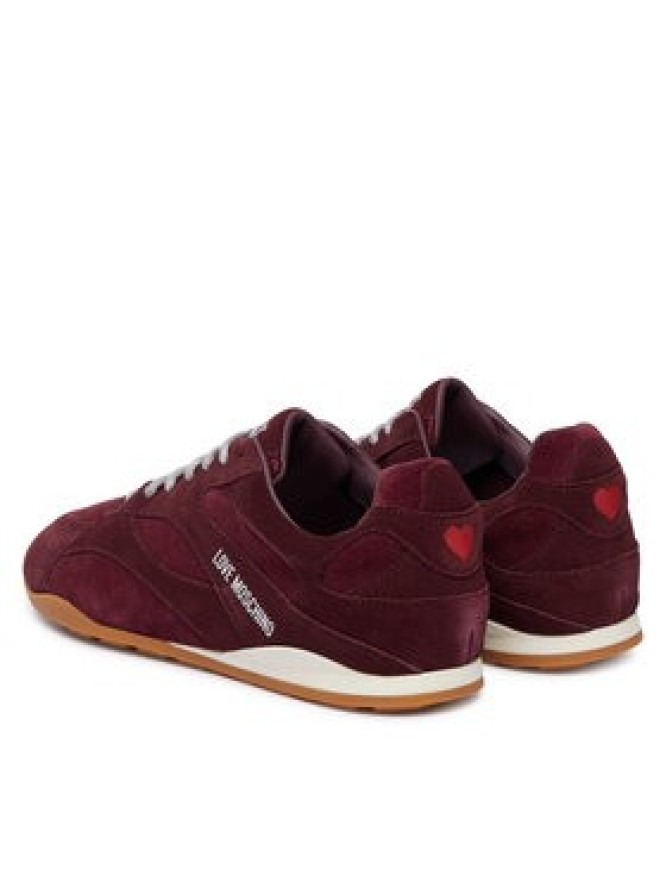 LOVE MOSCHINO Sneakersy JA15352G1PIGB55A Bordowy