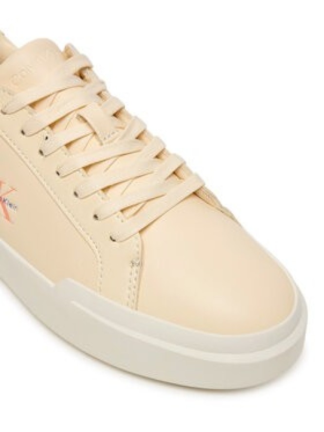 Calvin Klein Sneakersy Chunky Cupsole Laceup Lth Ml YW0YW01947 Biały