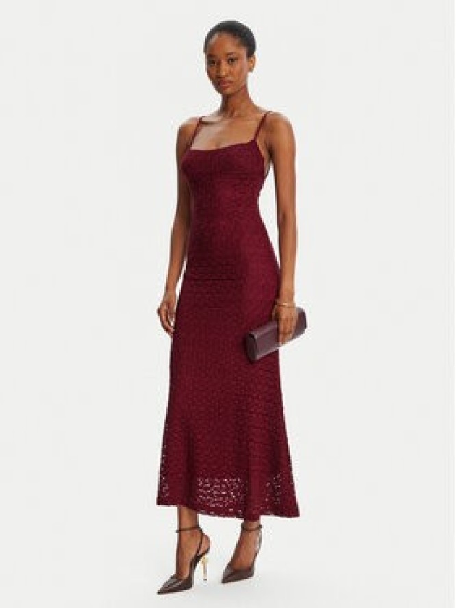 Bardot Sukienka koktajlowa Adoni Mesh 57998DB1 Bordowy Regular Fit