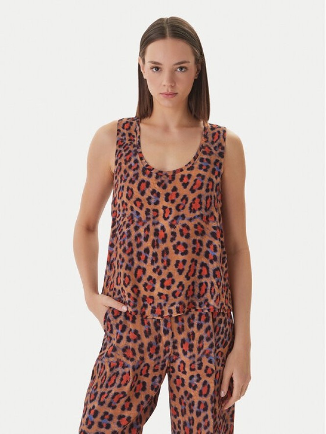 LOLA CASADEMUNT Top MS2615033 Brązowy Regular Fit