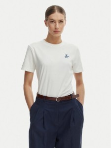 Tommy Hilfiger T-Shirt WW0WW48699 Écru Regular Fit